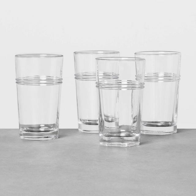 4pk Glass Drinkware Set Tall - Hearth & Hand™ with Magnolia