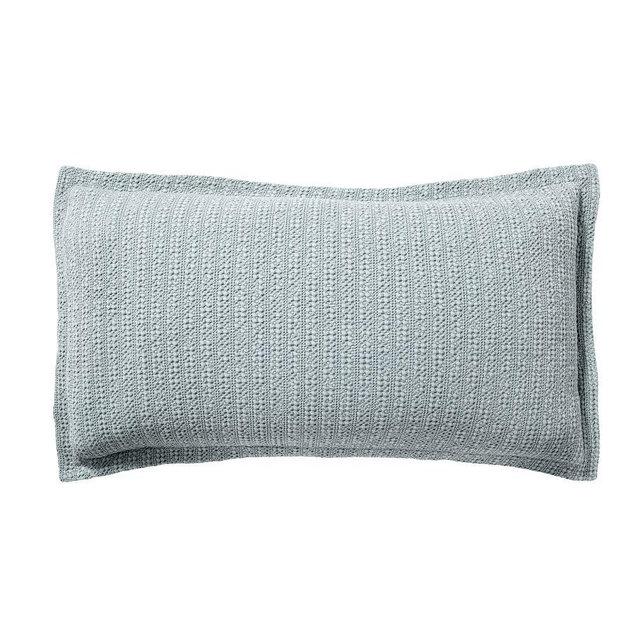 Honeycomb Cotton Shams, King, Light Chambray