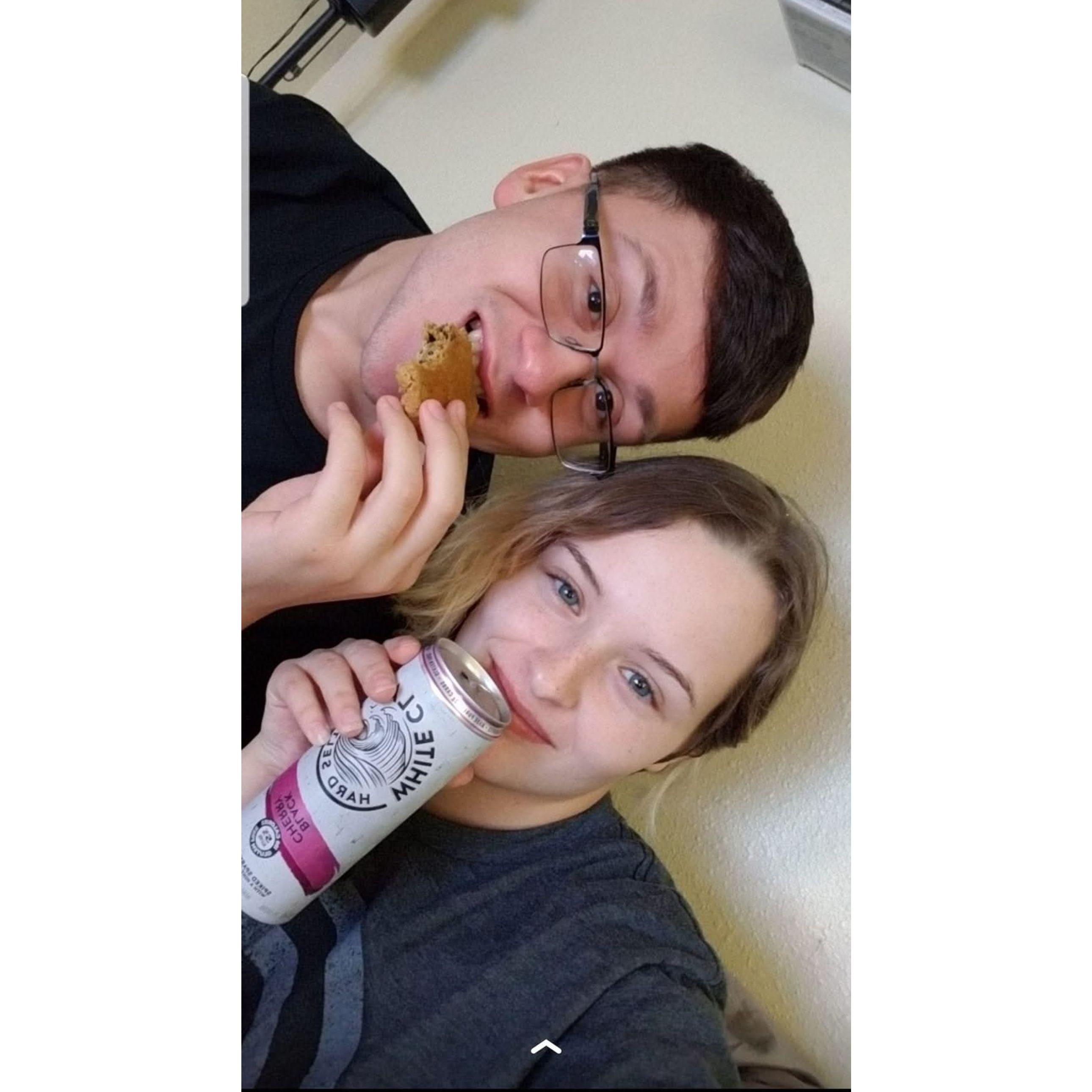 First basic white girl drink together!