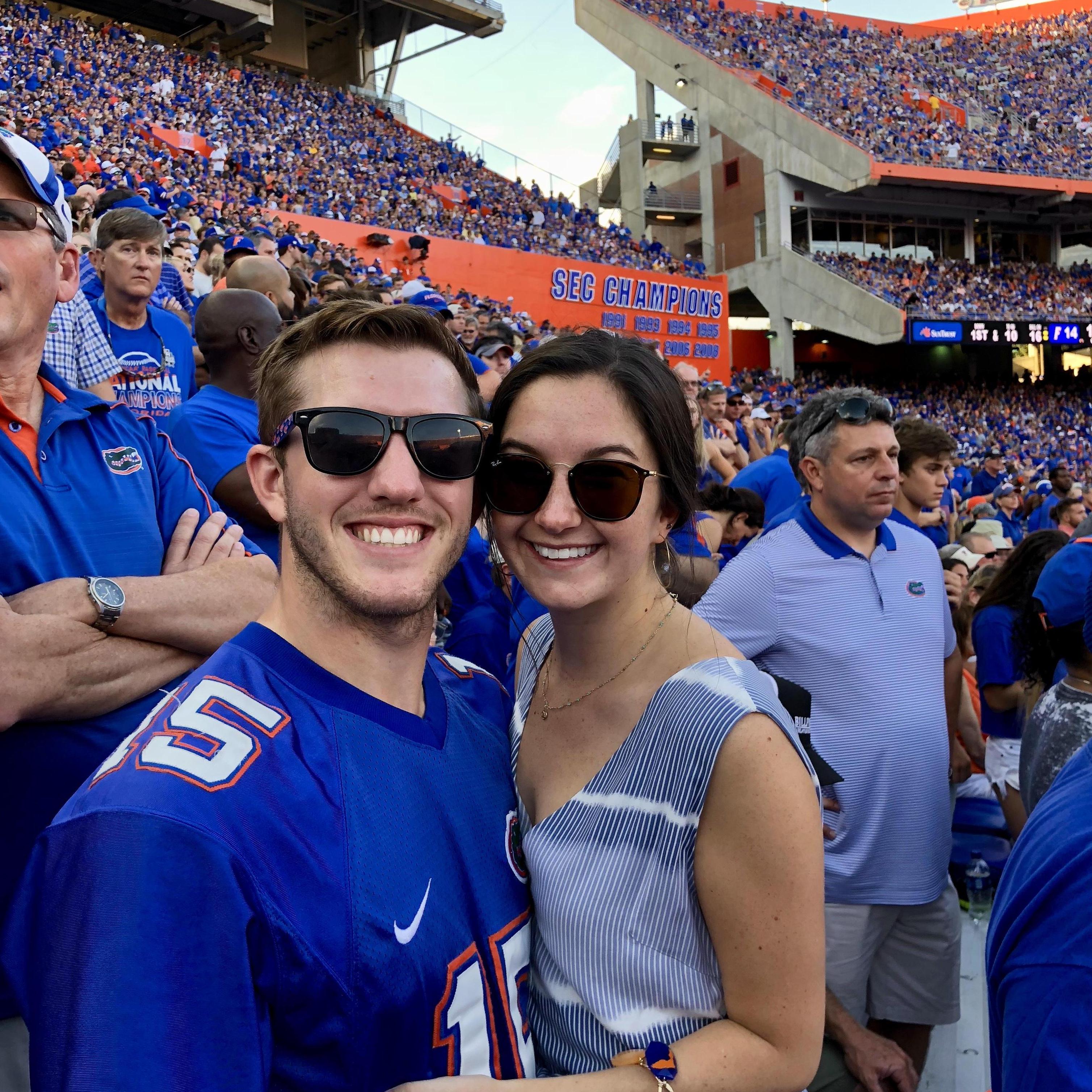 Gators vs. LSU - Kaley lost her voice for 5 days after this game
