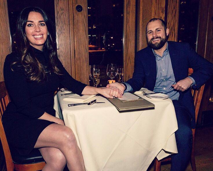 Dinner at North Pond after Jason proposed - January 2019