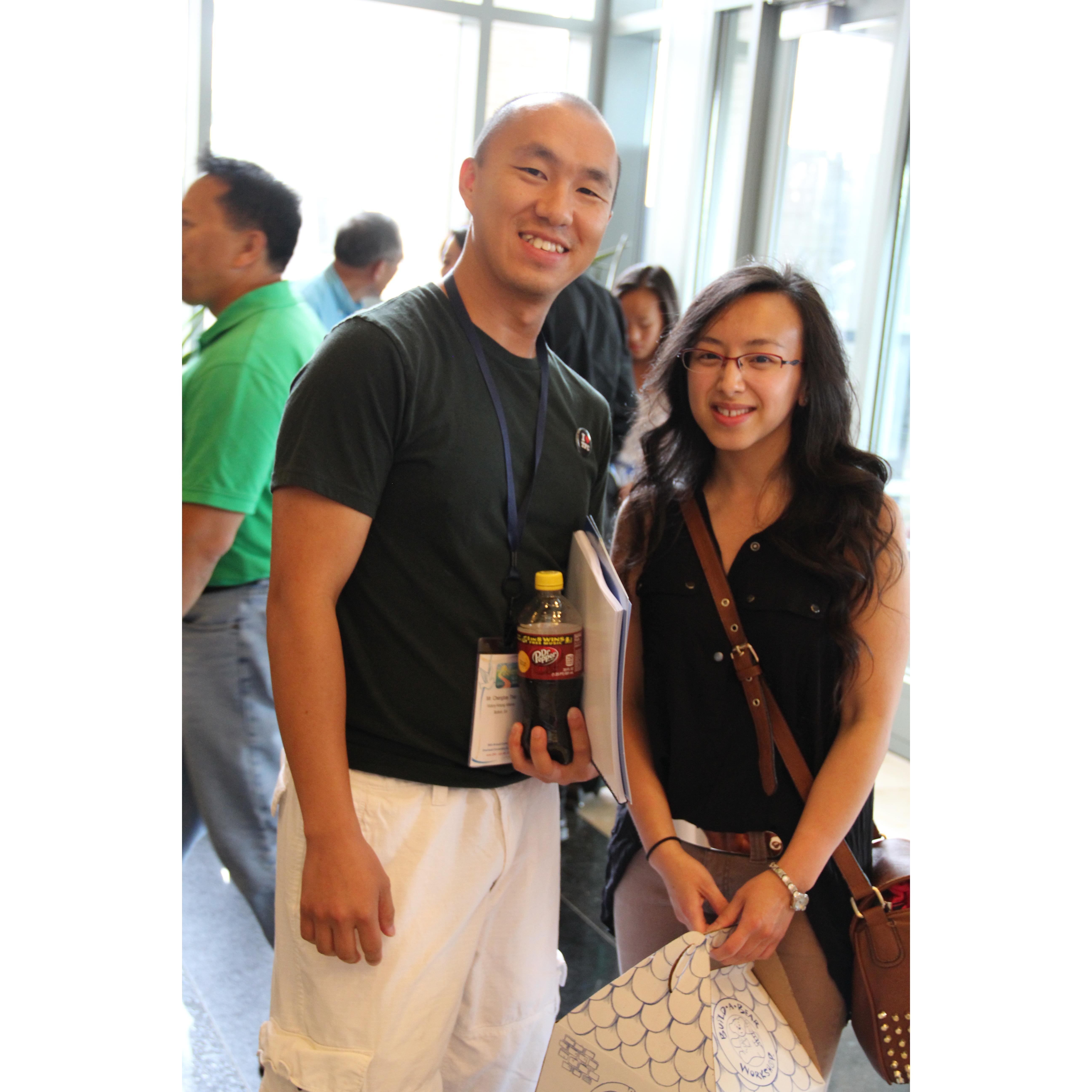 We only get to see each other every 6 months at the Annual Conference 2014 in Kansas. He was my dark knight & bought me a Build-a-Bear Batman bear.
