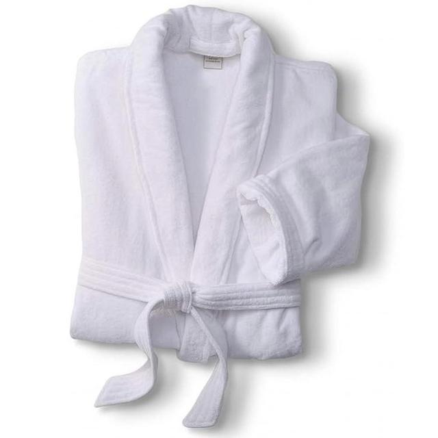 MONARCH Terry Velour Bathrobe - Luxury 100% Cotton Hotel Spa Robe - Plush, Absorbent, Machine Washable - Shawl Collar, One Size