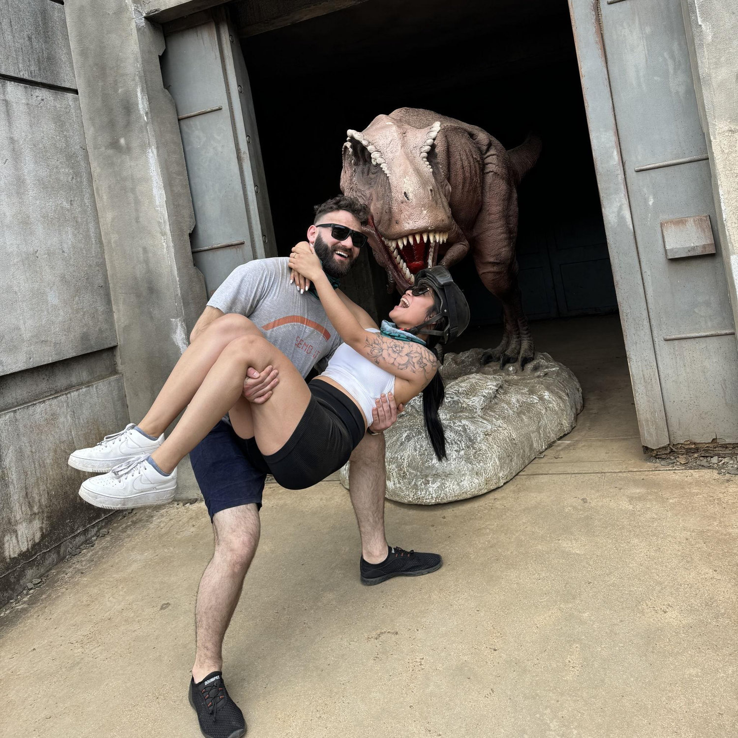 When he was trying to feed me to the T-rex