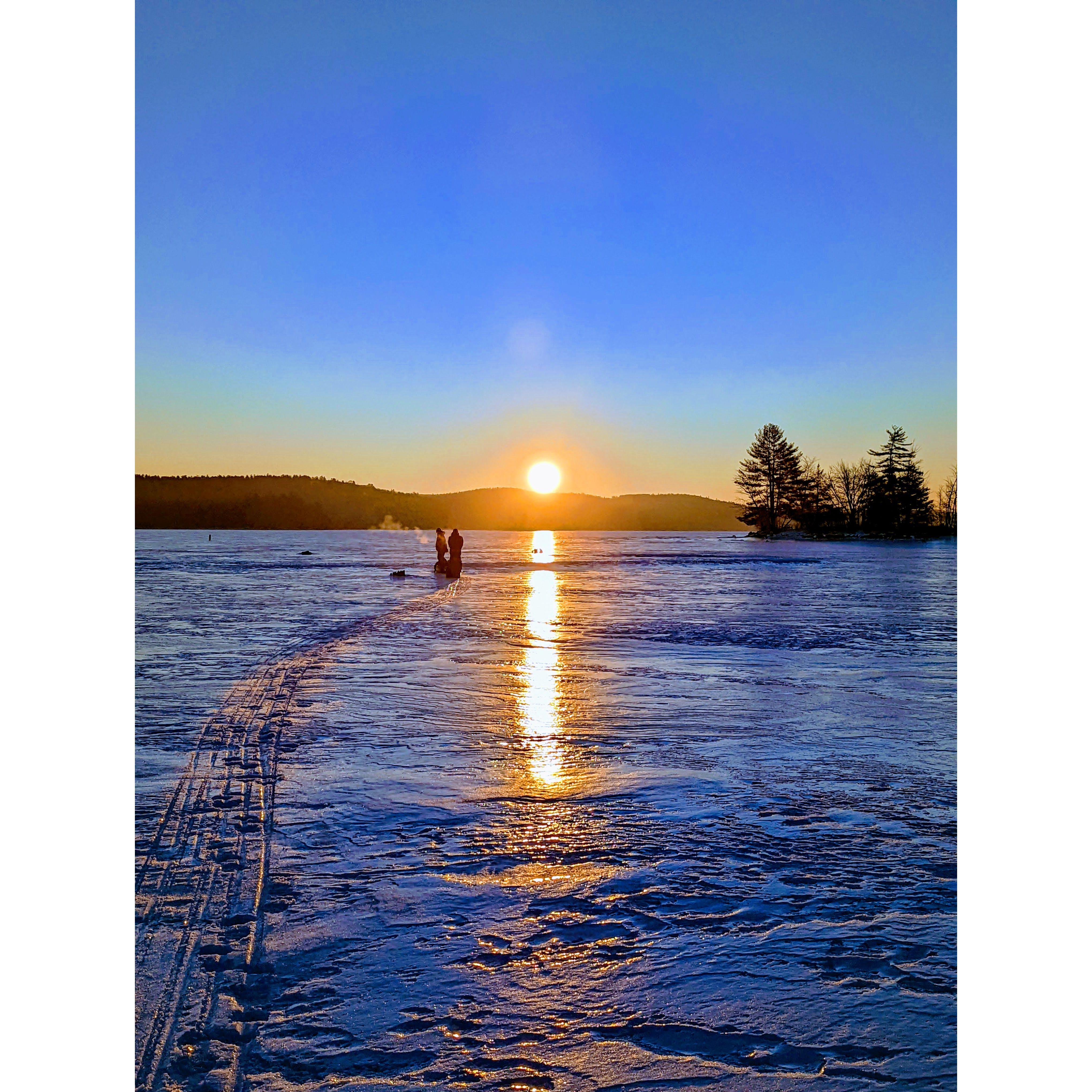 Ice fishing on Long Lake 1/16/2022