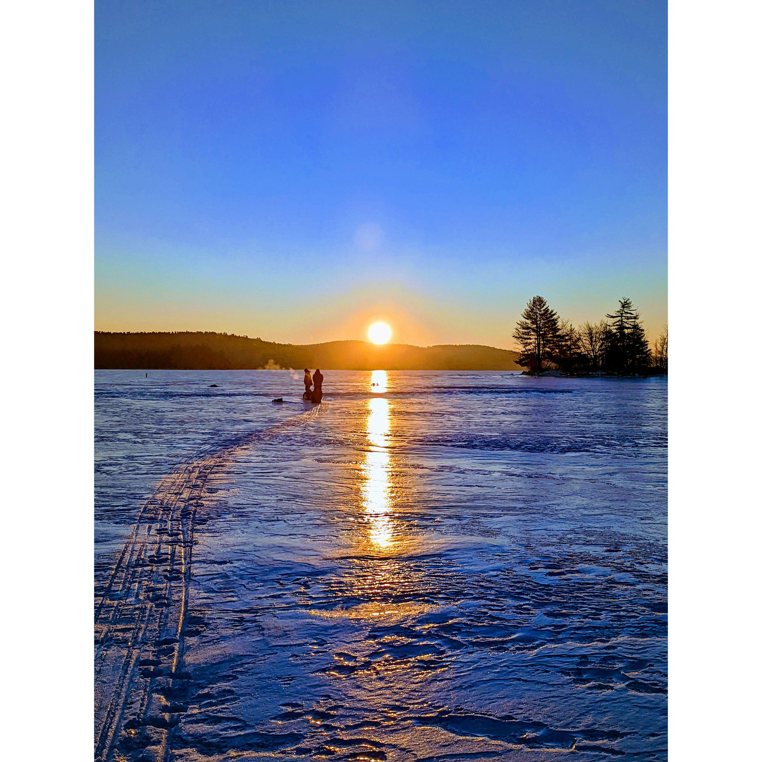 Ice fishing on Long Lake 1/16/2022