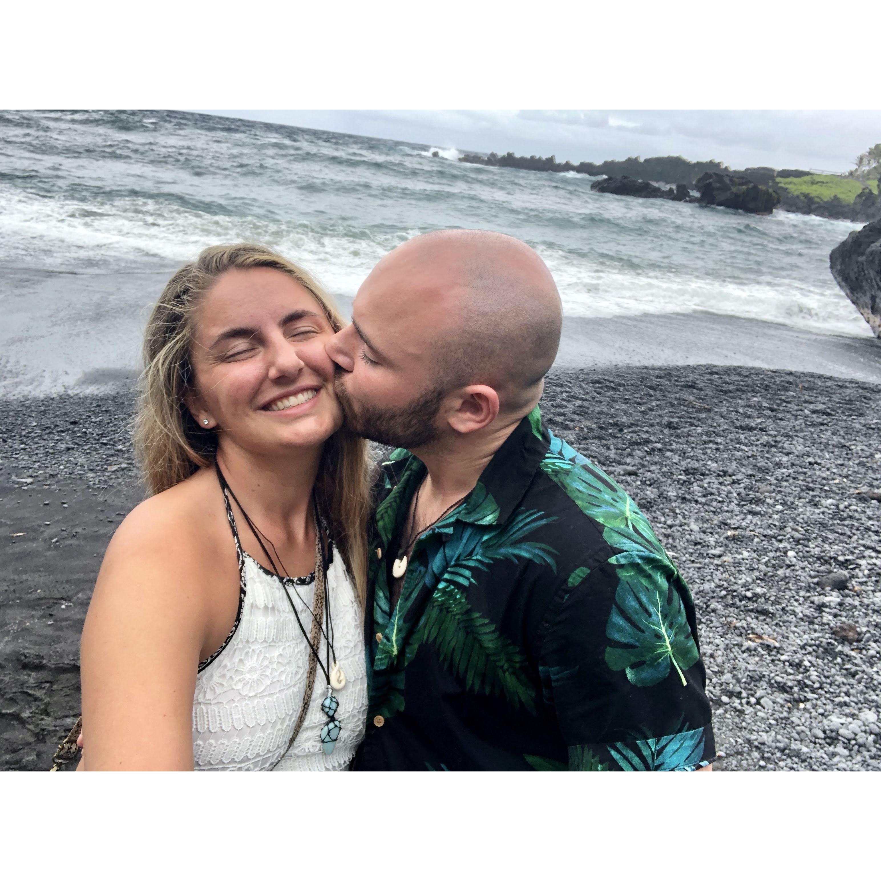 Black Sand Beach, Maui, Hawaii