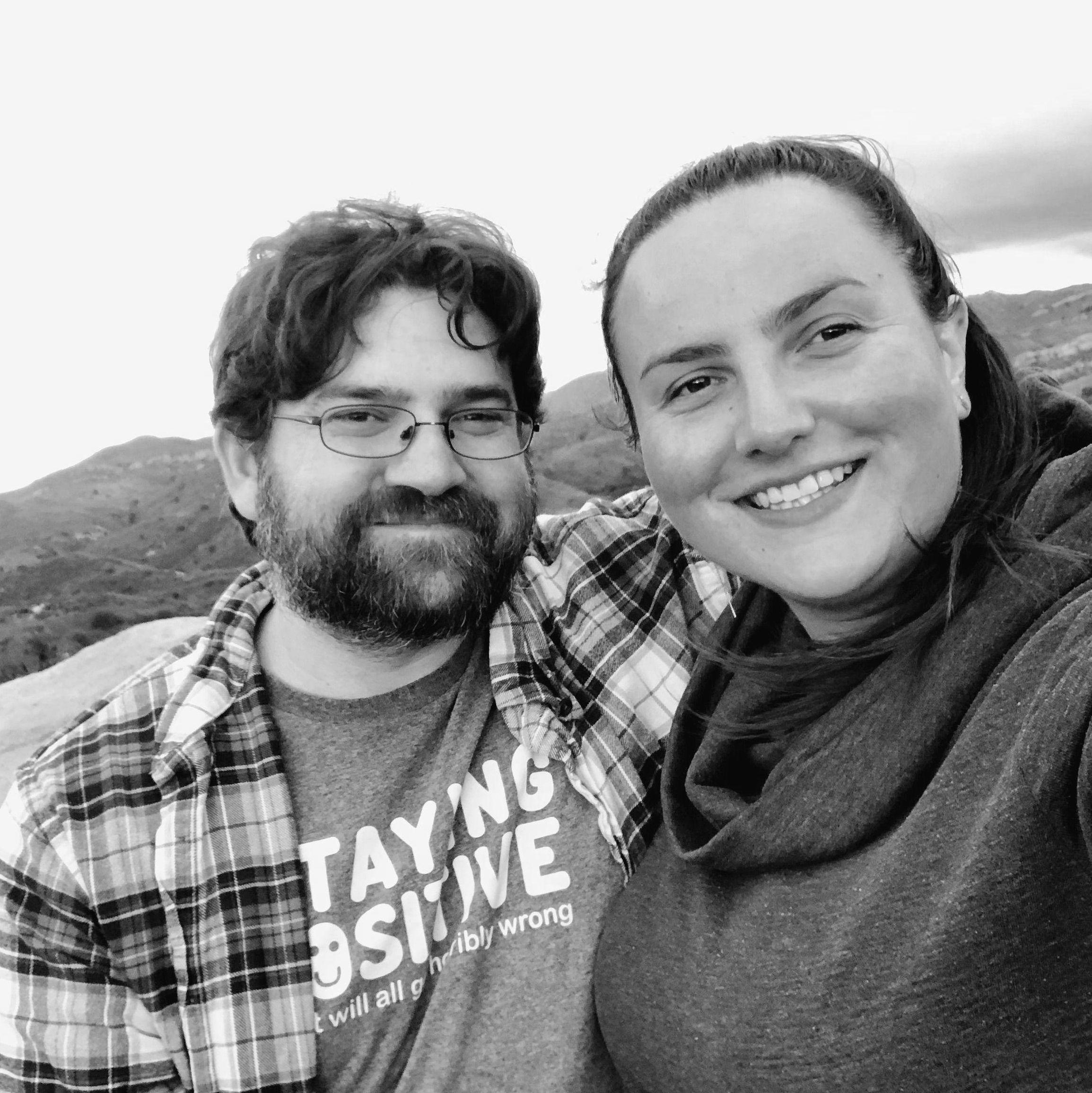 Our very first photo together. Anaheim Hills hike, January 2020.