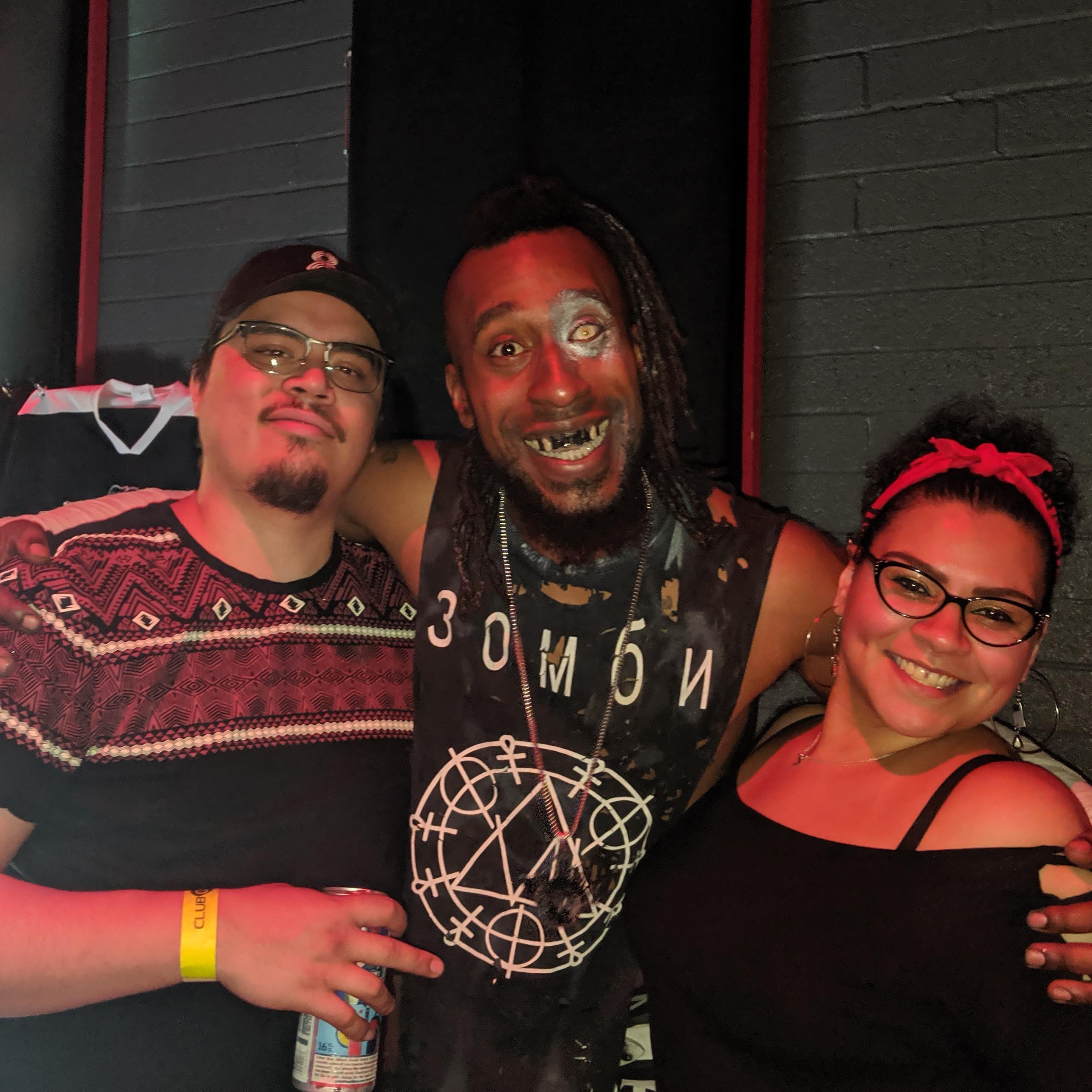 Attending a concert together and meeting one of the artists
