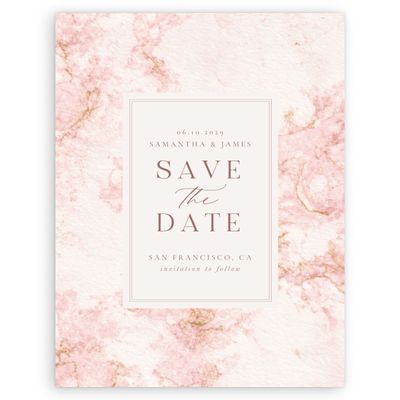 Multi-Colored Wedding Digital Save the Date - Carrara Portrait