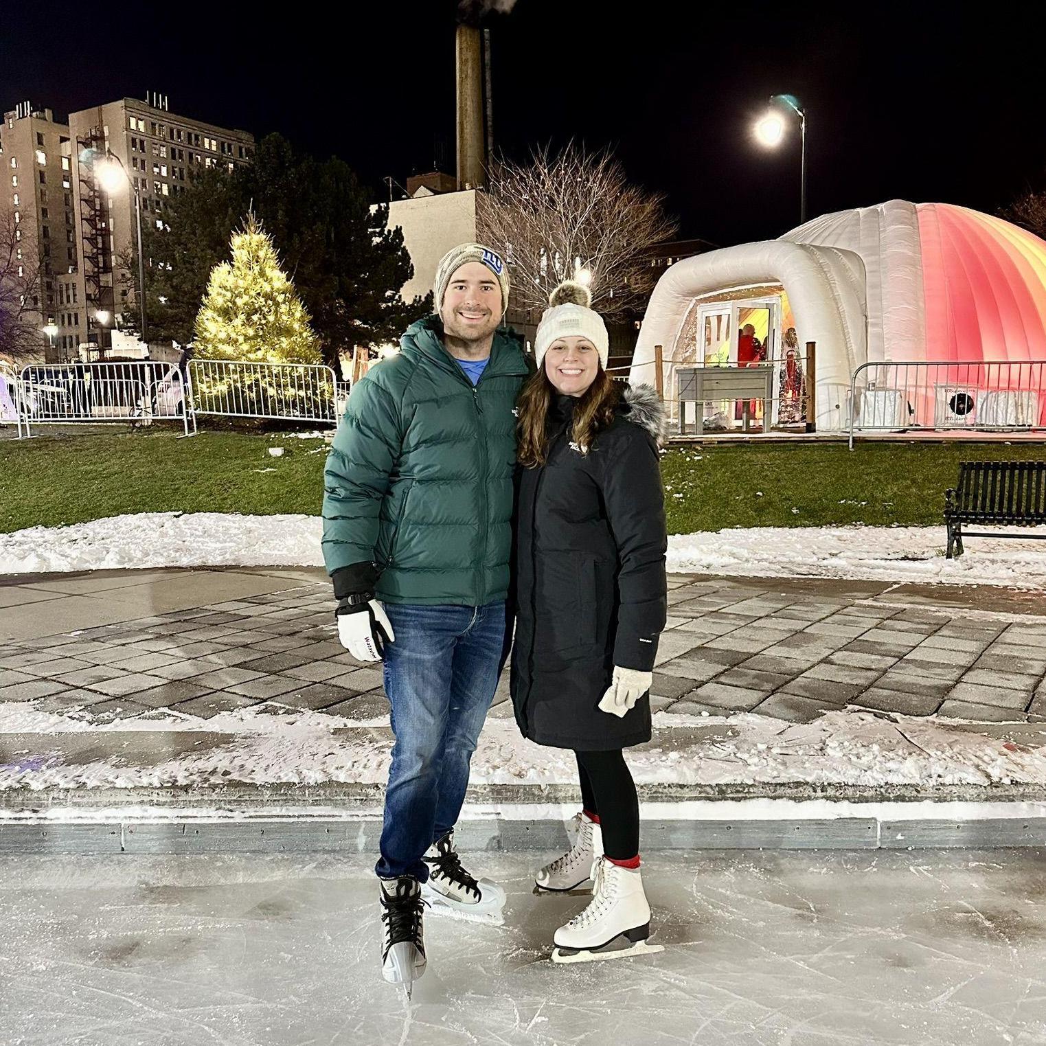 Reliving his hockey glory days by (finally) going ice skating