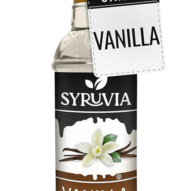 Vanilla Syrup for Coffee By Syruvia 25.4 fl oz Barista Style Coffee Syrup Vanilla Flavor