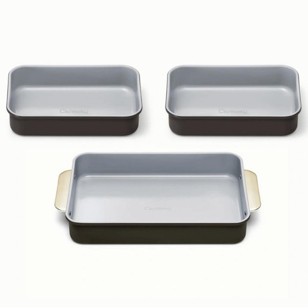 Rectangle Pan Trio black and gold