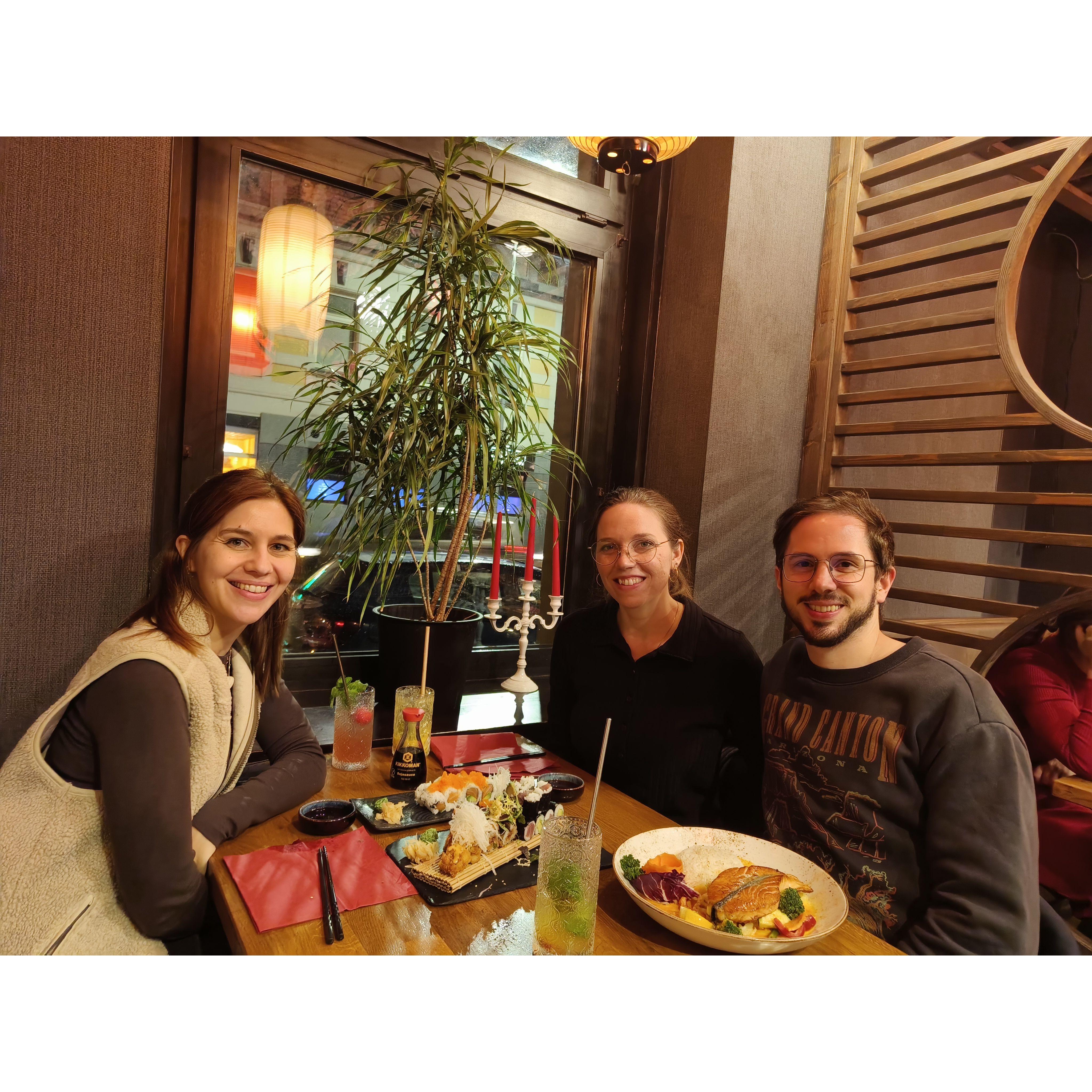 Celebrating Sebastian's most recent birthday.