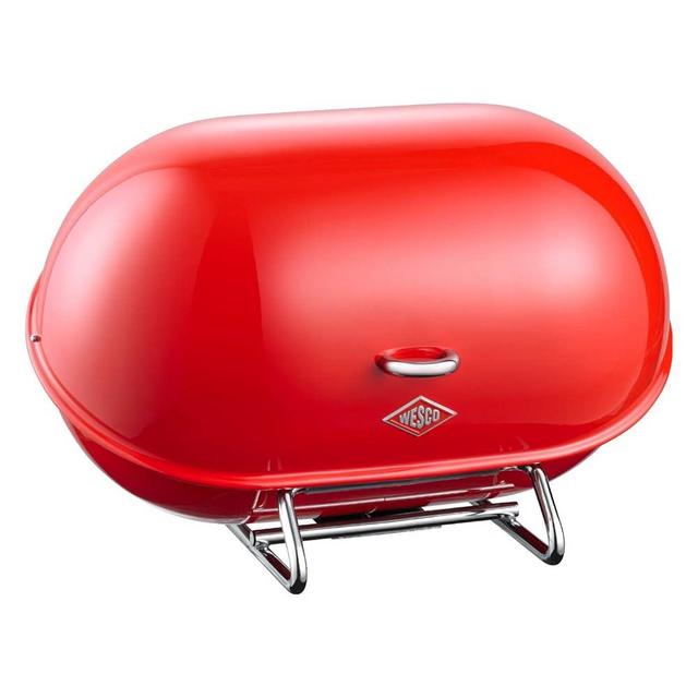 Wesco Single Breadboy – Steel Bread Box for Kitchen/Storage Container, Red