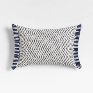 Gracinha Zigzag Fringe Organic Cotton Throw Pillow Cover