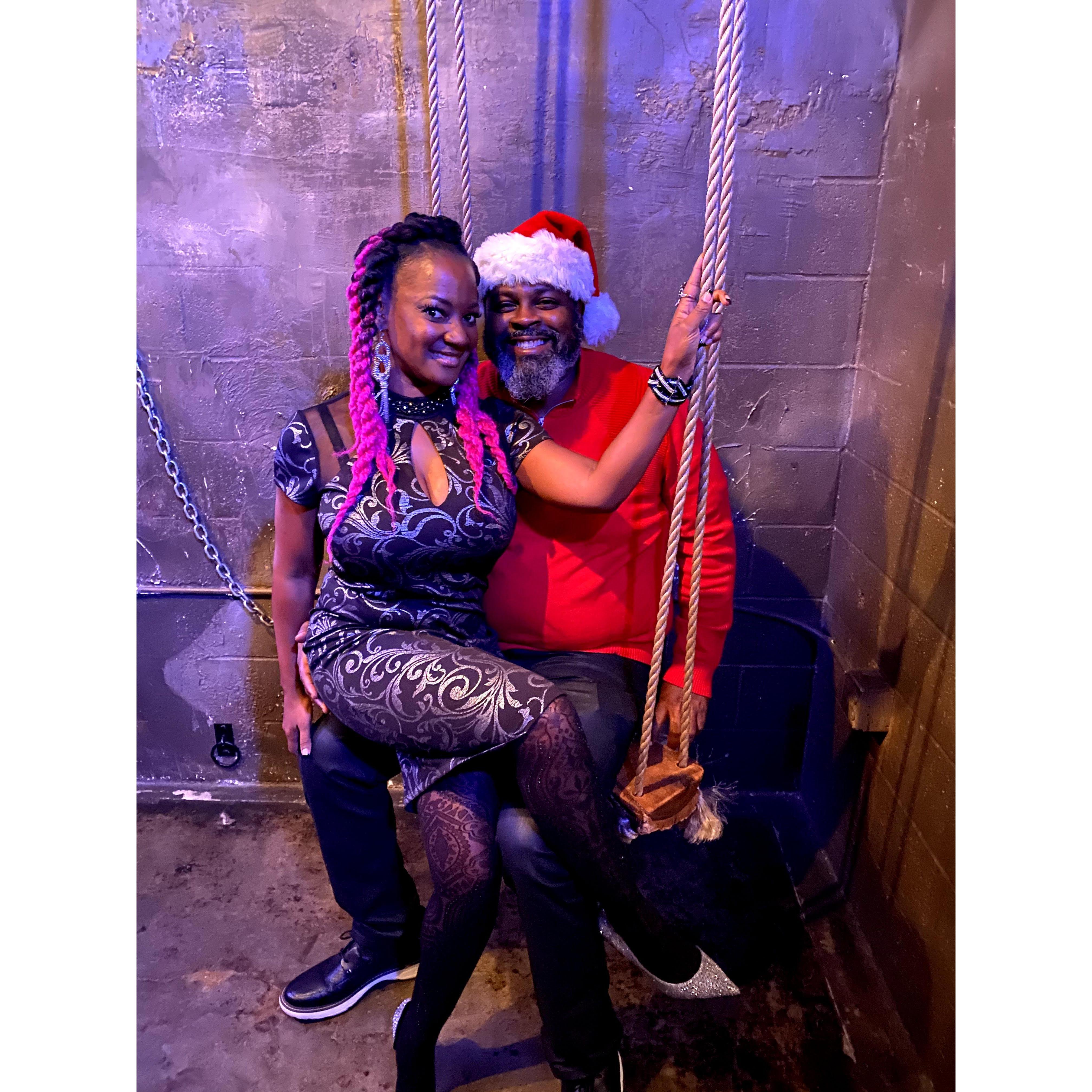 Norris and Enchantee at a My Friends House Holiday fundraiser (2019)