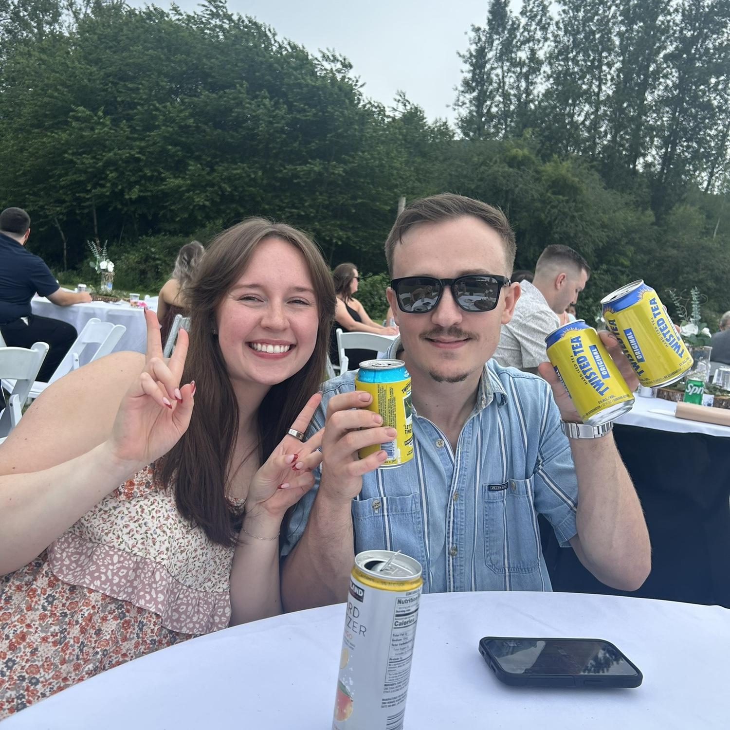 Mark and Maddi celebrating their friend’s wedding!