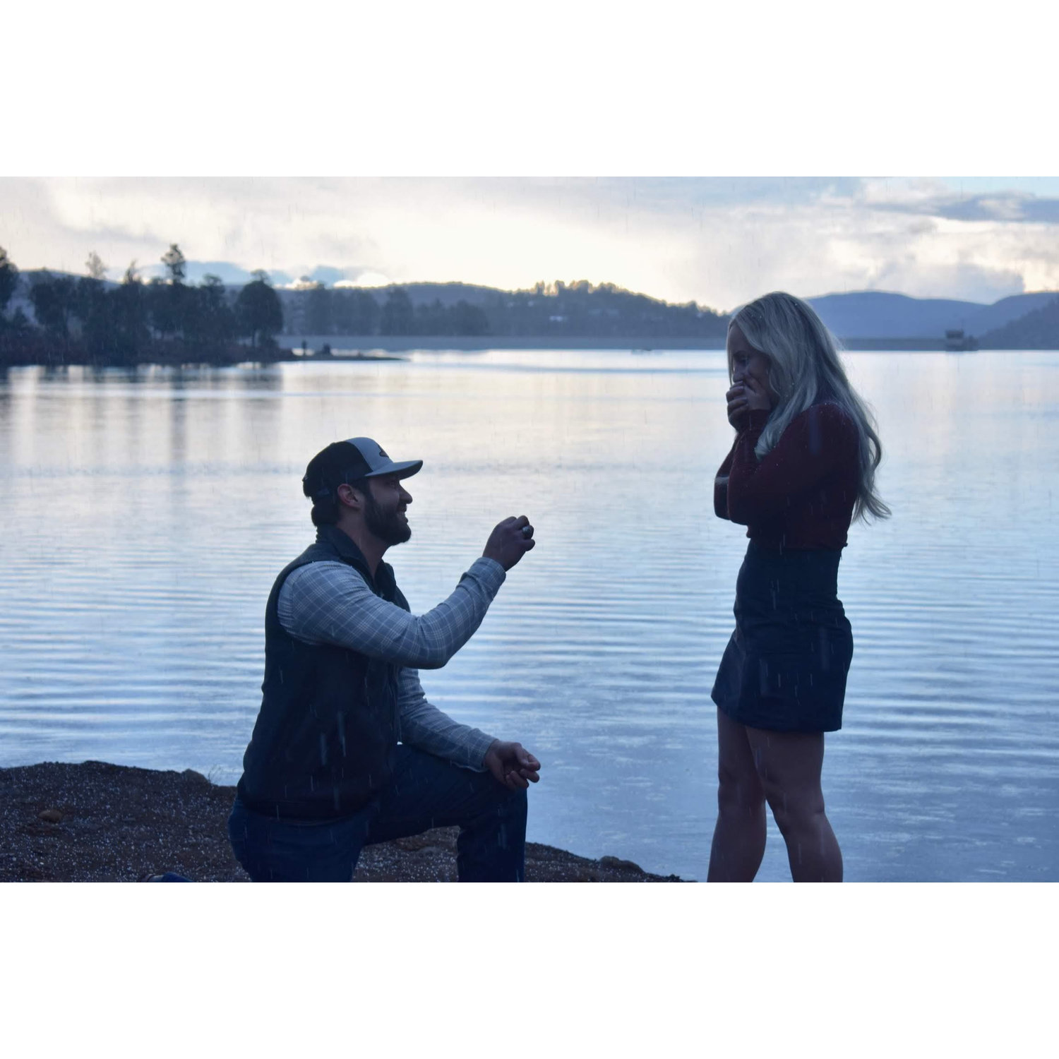 The happiest moment!
You guessed it, Cody proposed in Ruidoso. It was the most magical moment, as soon as we got to this place it started snowing!