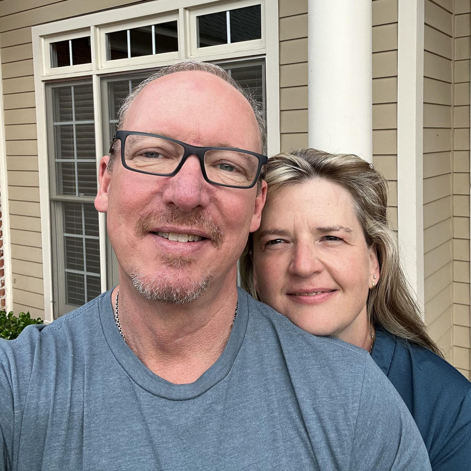 We met online June 1st, 2025 and this was our first picture together when Ron came to Columbus, GA for our first date.