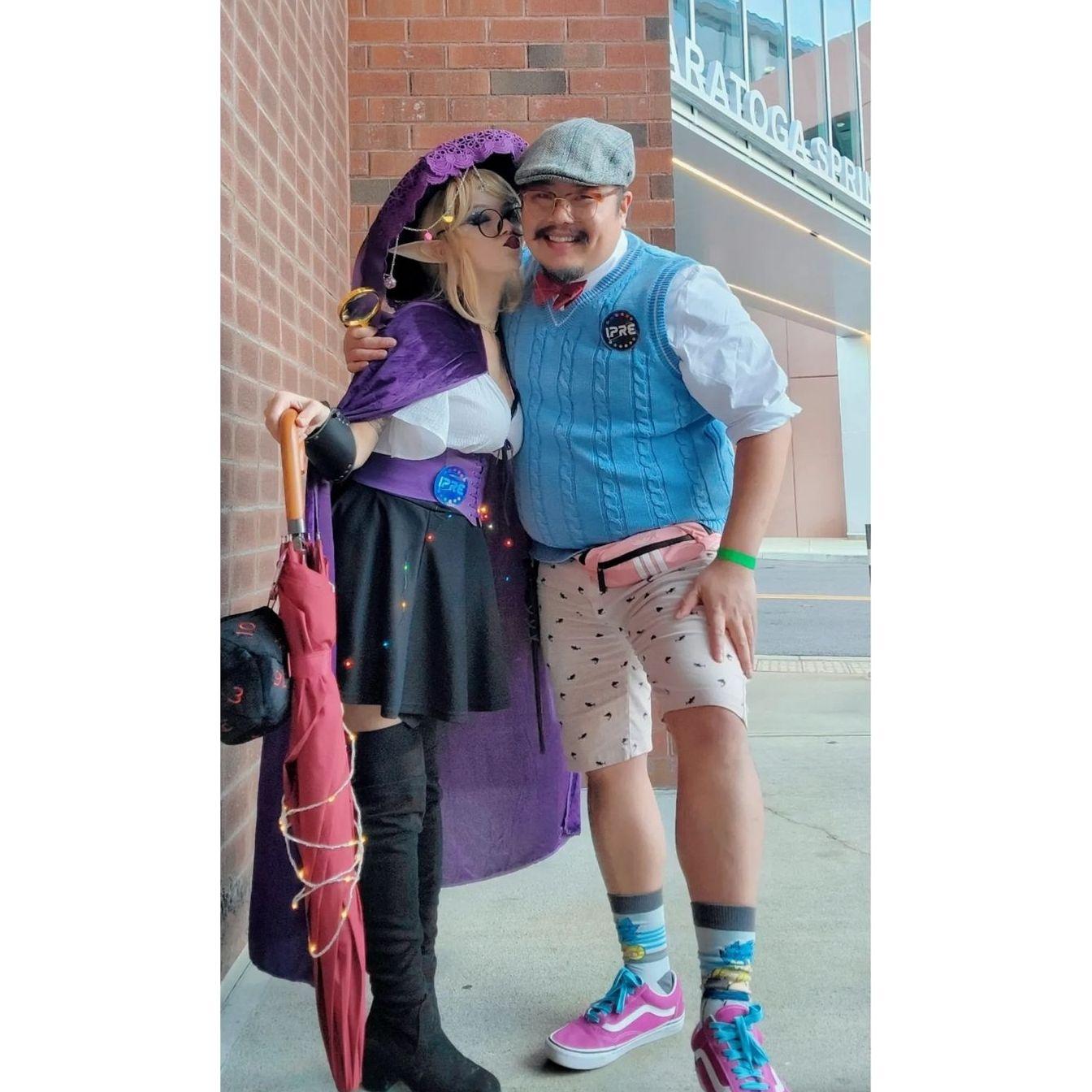 Our "The Advenure Zone" cosplays! Vinny as Taako, and Vy as Agnus