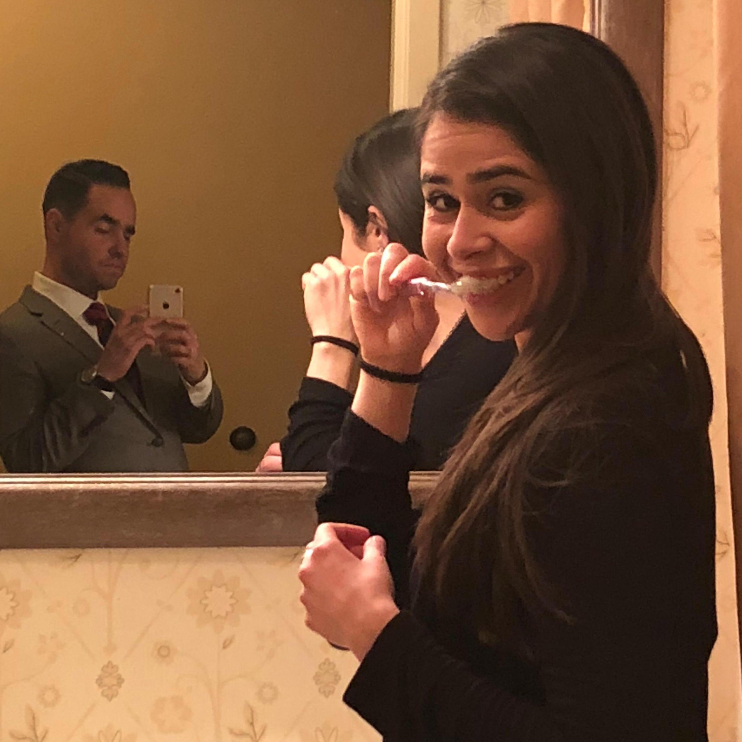 James Bond in the background