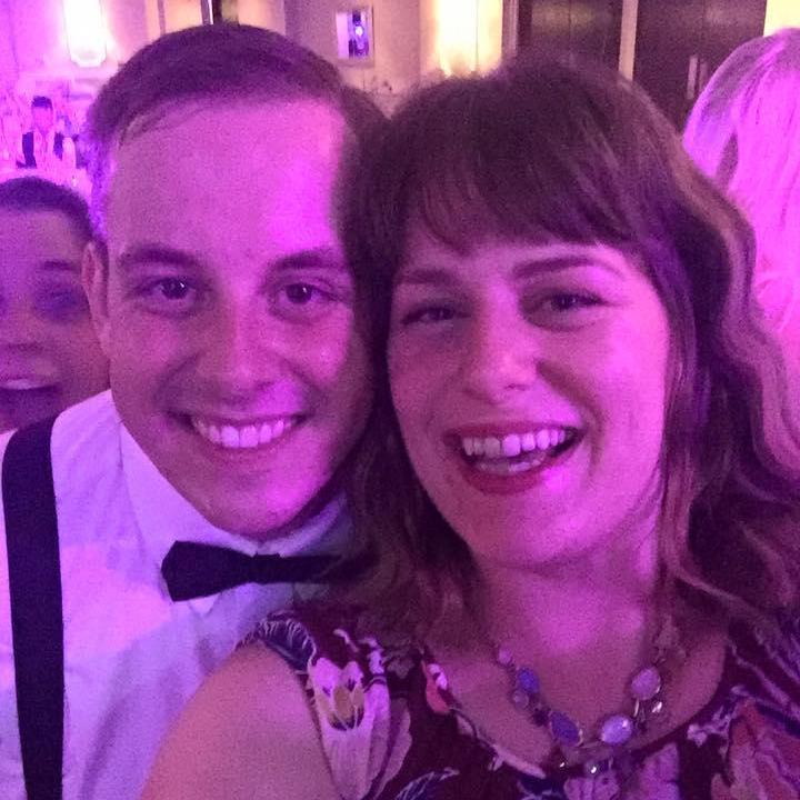Celebrating DJ and Steph's wedding in Detroit, June 2016