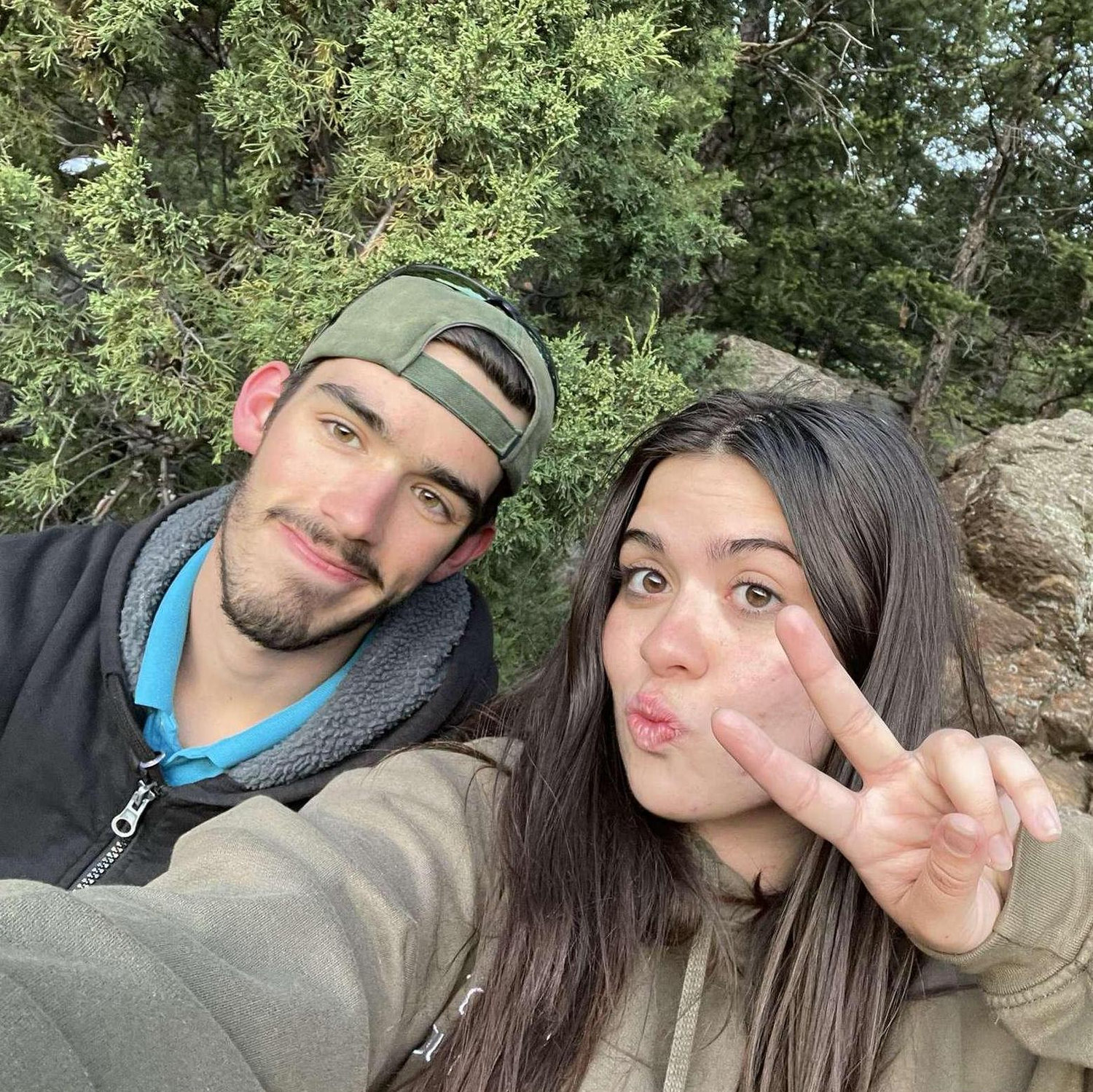 This was in CO. After we stayed up all night hanging out in we did a sunset hike :)