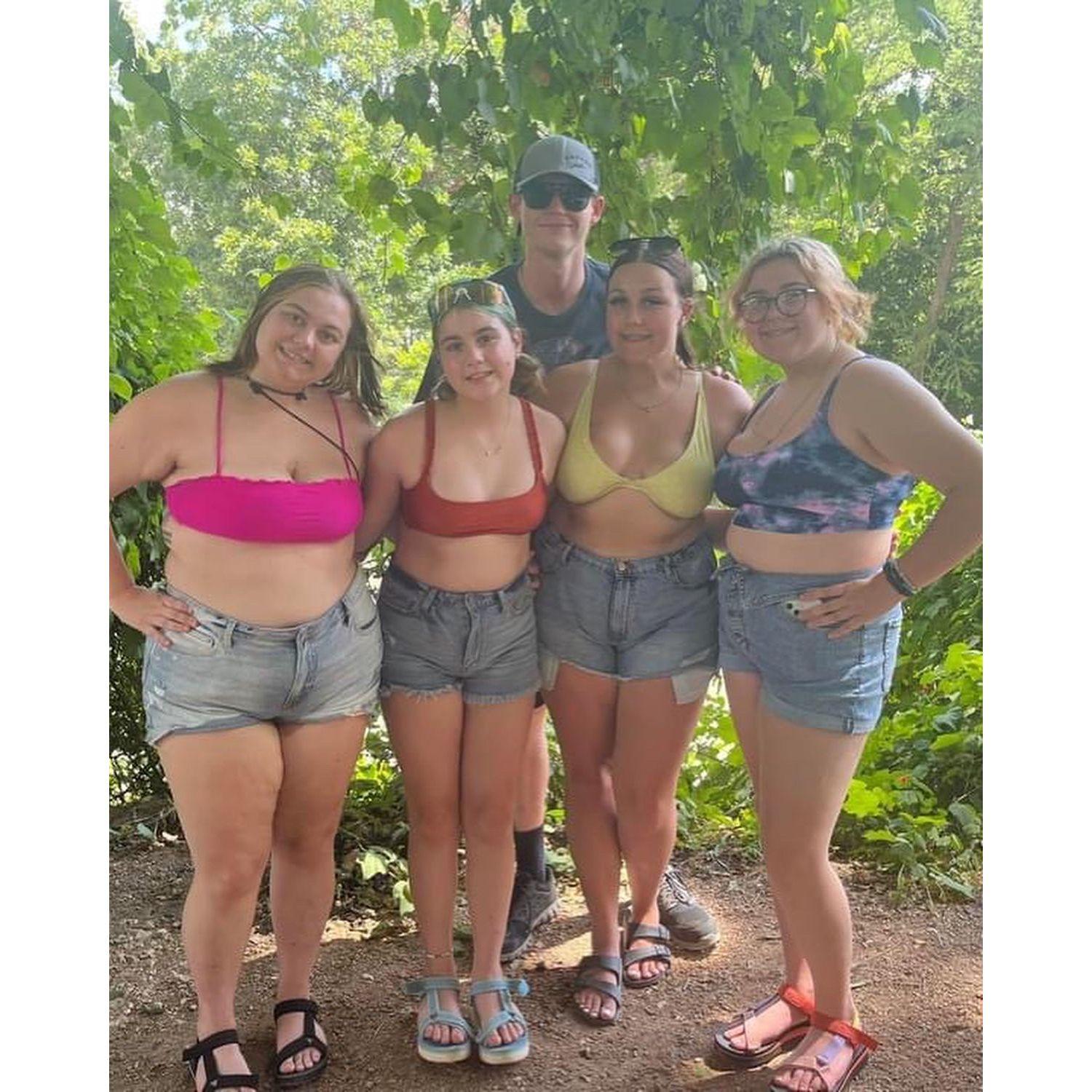 Maddie and her sister with Ethan at the yearly Roe River trip! 2022