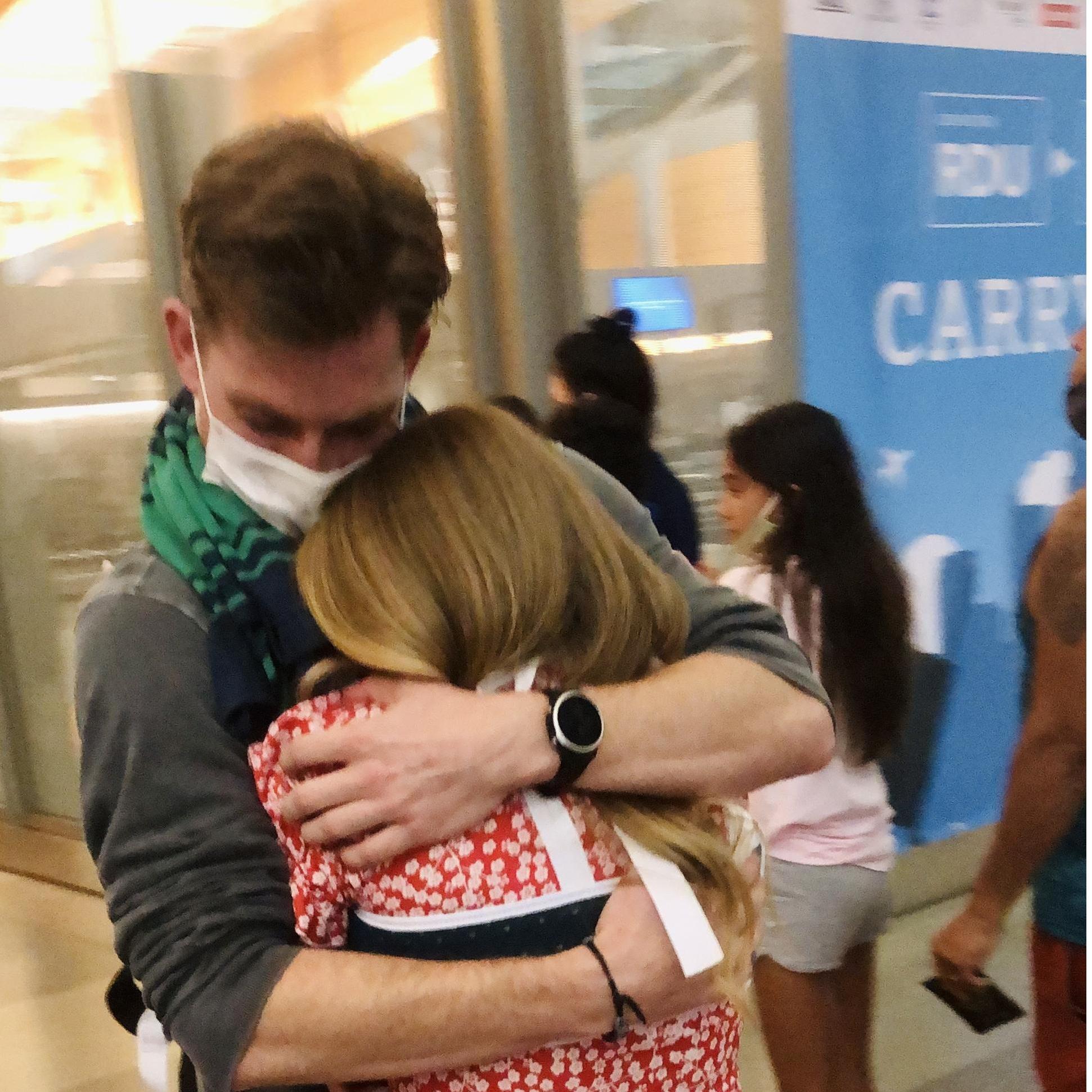 Separated and doing long distance for 19 months, we finally reunite after Matt’s exemption was approved to leave Australia. To hold each other again was the best feeling in the world. So much joy 💕
