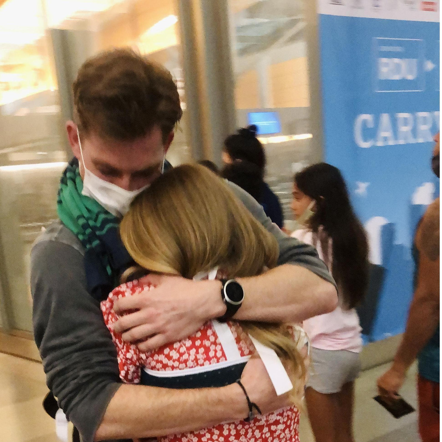 Separated and doing long distance for 19 months, we finally reunite after Matt’s exemption was approved to leave Australia. To hold each other again was the best feeling in the world. So much joy 💕