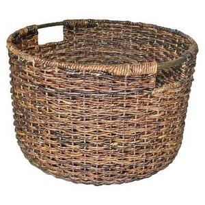 Wicker Large Round Basket Dark Brown - Threshold™