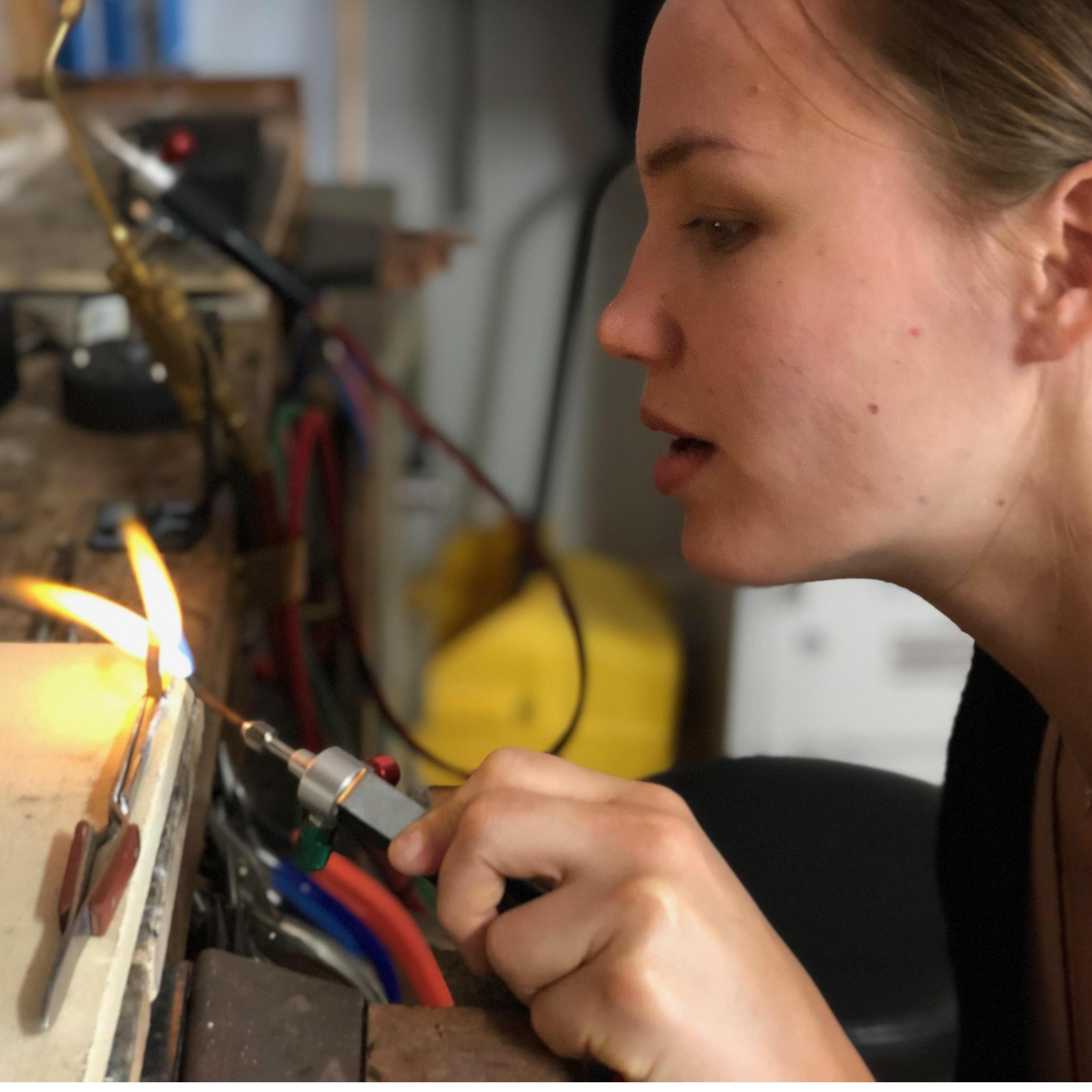 Soldering the strip into a ring