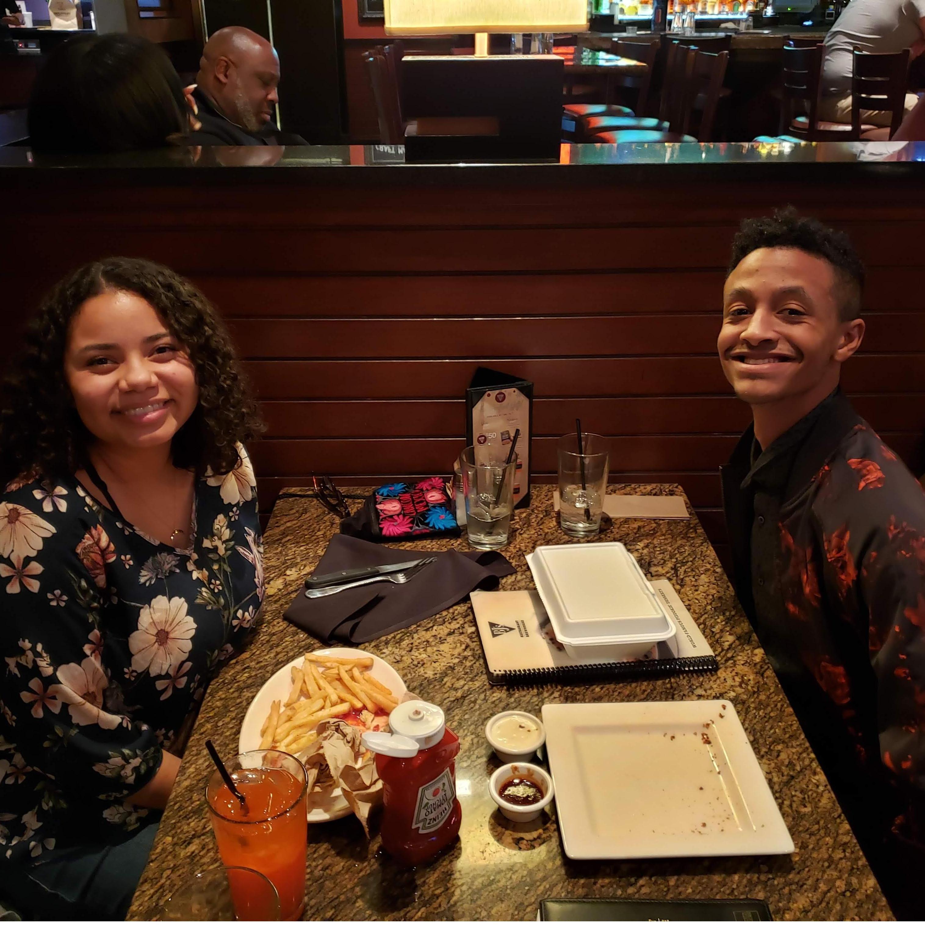 This was taken at a restaurant called " BJ's " and that is where we had our first day on November 10th, 2018!