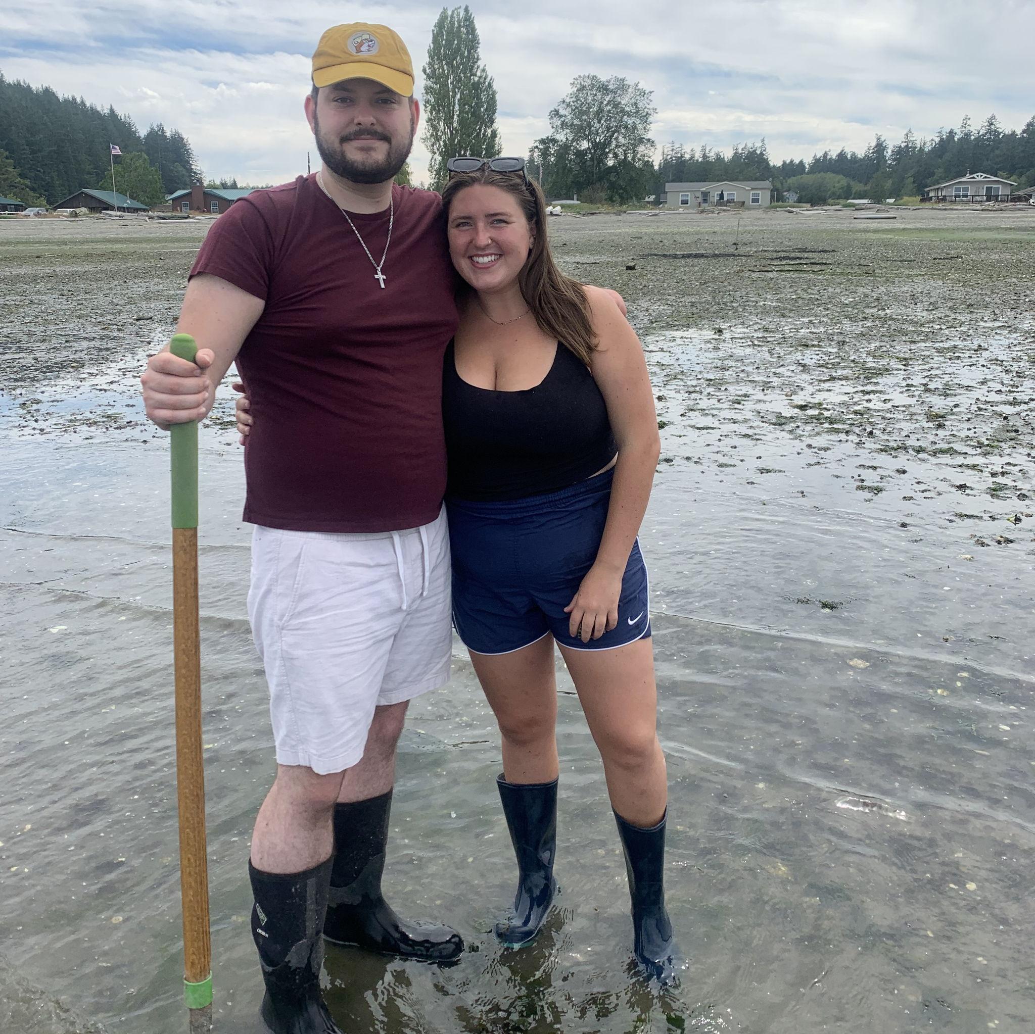 Our first trip to Lopez - Shawn says he knew he wanted to marry Siena when he saw her clamming and crabbing