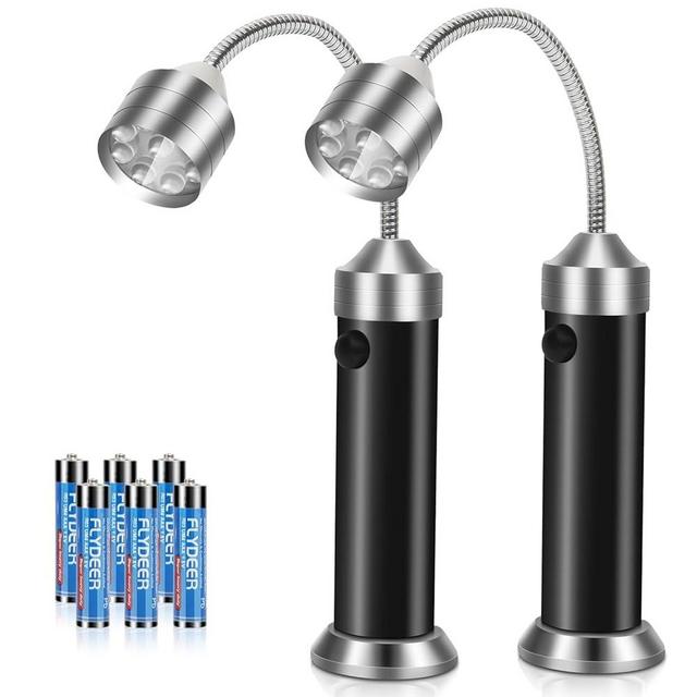 ZPGTE Grill Light - Christmas Stocking Stuffers Presents for Men, BBQ Grilling Accessories for Outdoor Grill, LED Barbecue Light with Magnetic Base & 360° Flexible Gooseneck, Batteries Included-2 Pack