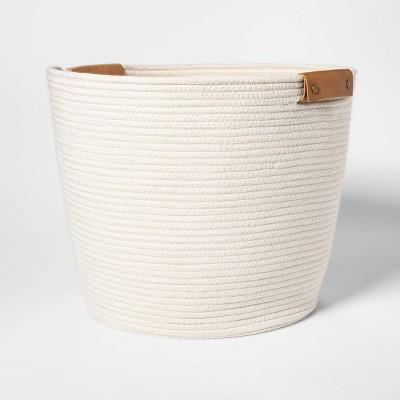 Decorative Coiled Rope Floor Basket White - Threshold™