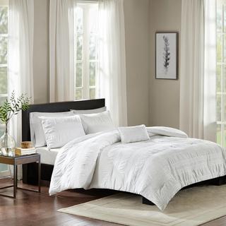 Nicolette 4-Piece Cotton Seersucker Comforter Set