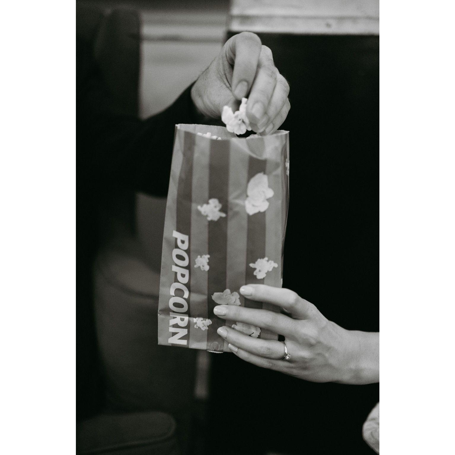 Engagement photo shoot at the historic Prytania Theatre in Uptown New Orleans.