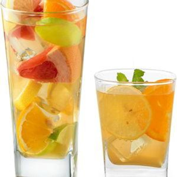 Libbey City Tumbler and Rocks Glass Set, Elegant Drinkware Glasses Set, Tall Drinking Glasses with Modern Lines, Dishwasher Safe Drinking Glasses Set of 16