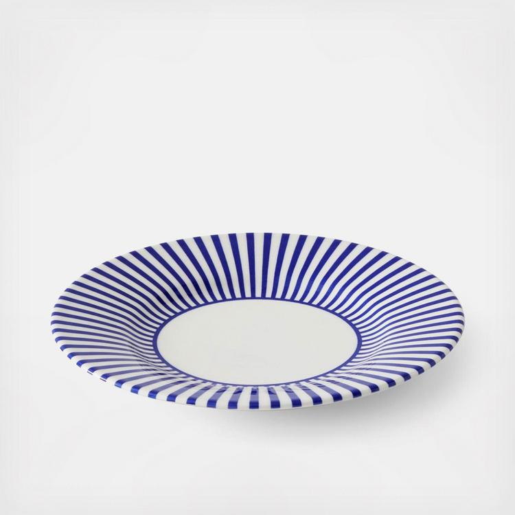 Spode, Blue Italian Steccato Narrow Stripe Tidbit Plate, Set of 4