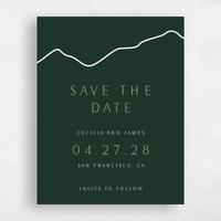 Green Wedding Save the Date - Cedarcrest Portrait