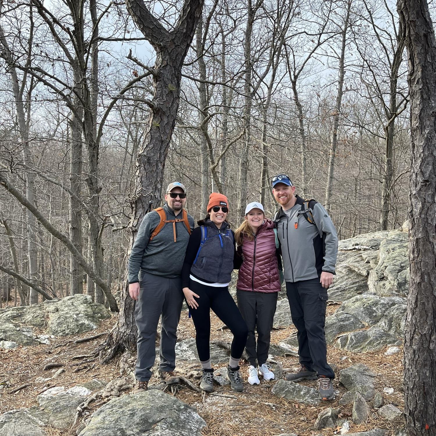 Hiking at Wolf Rock in Thurmont, MD with Di and Ty! February 12, 2023.