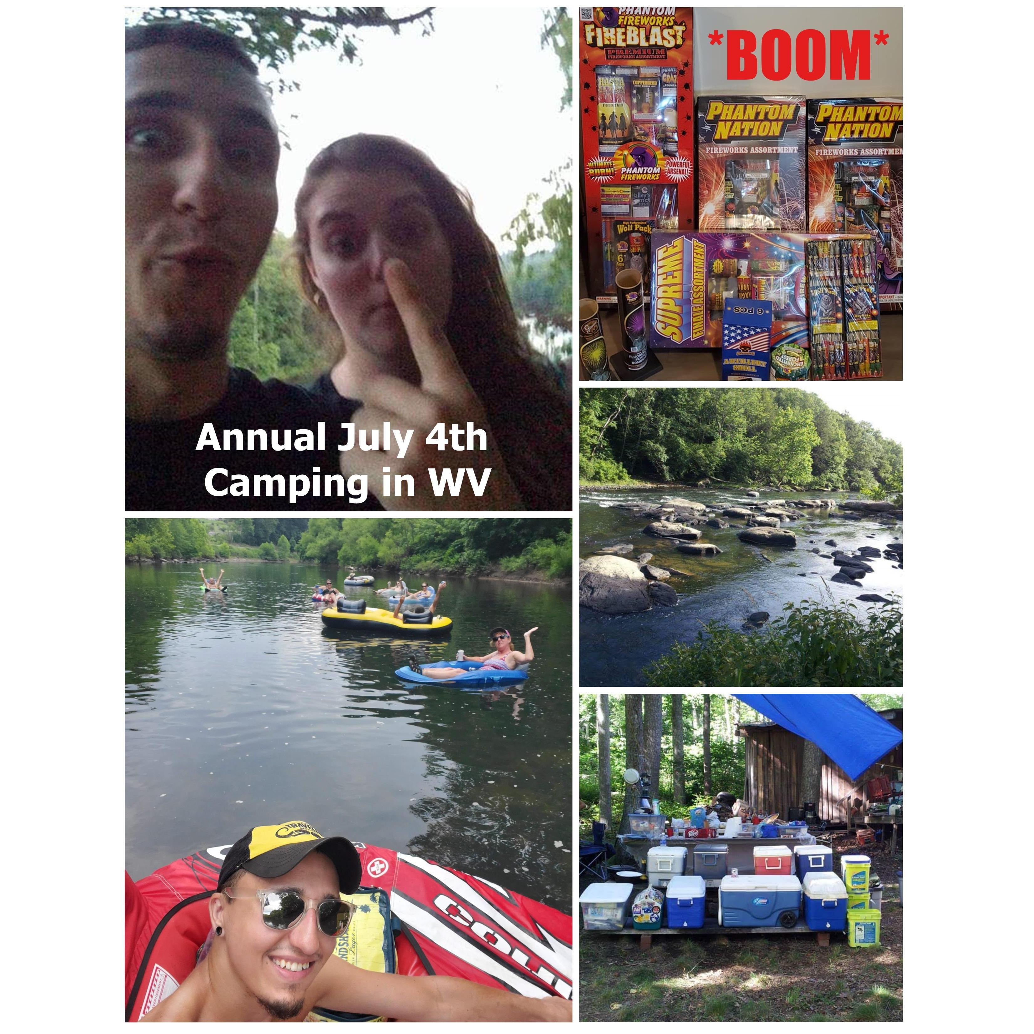 Camping and fireworks, no better way to spend our July 4th!