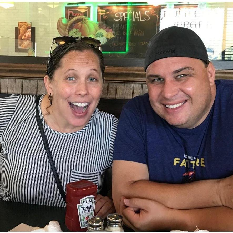 Our friends just told us they got married and we were their first stop on the celebration day!