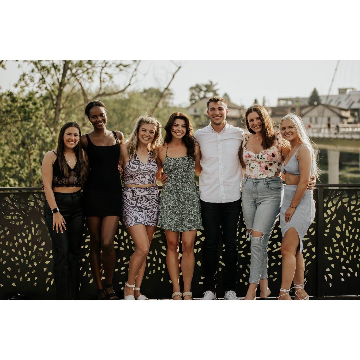 Abby's best friends from college and her bridal party (+Steph and Hailey)