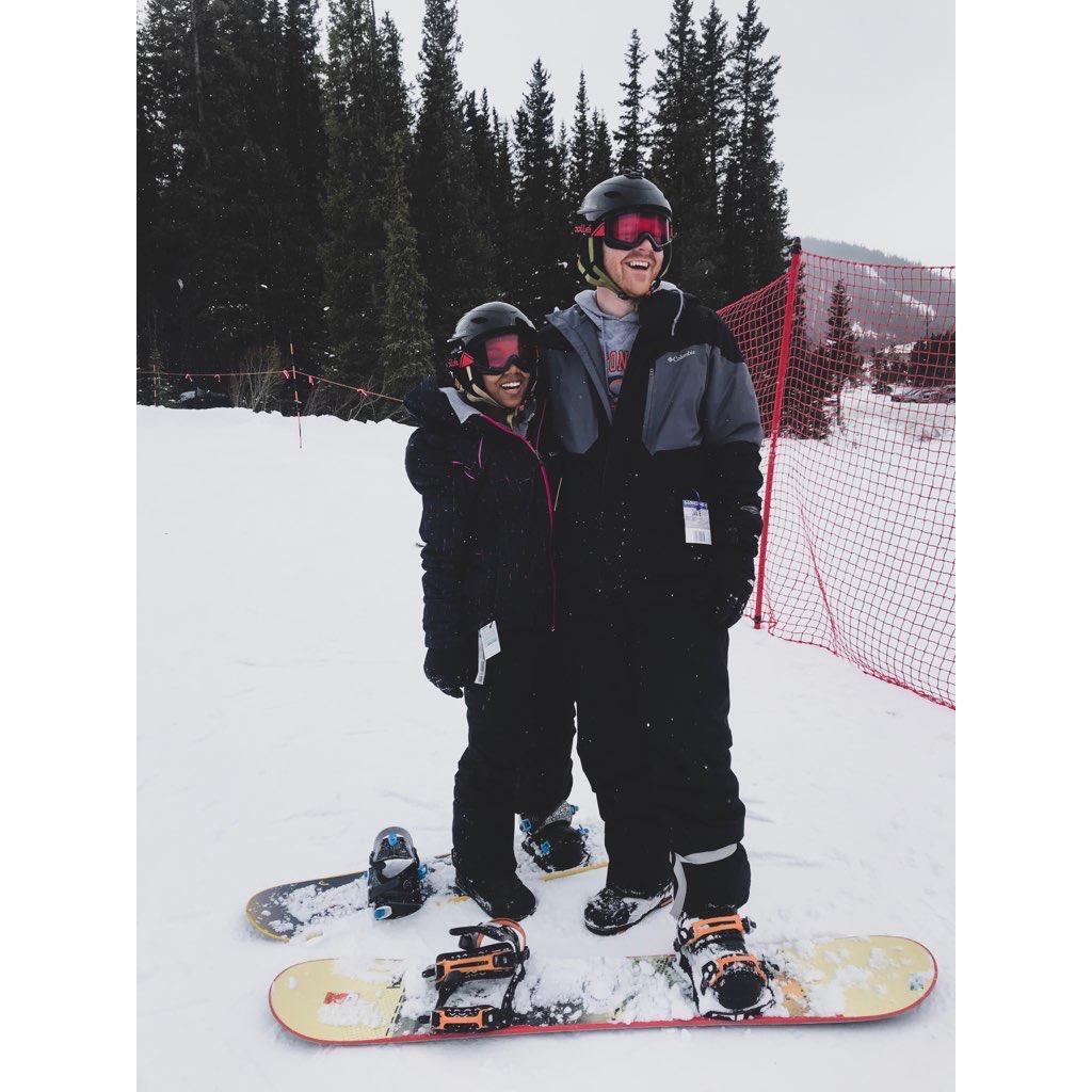 Snowboarding in Denver. One of the few moments you'll find me on my feet, but Tyler was a natural.