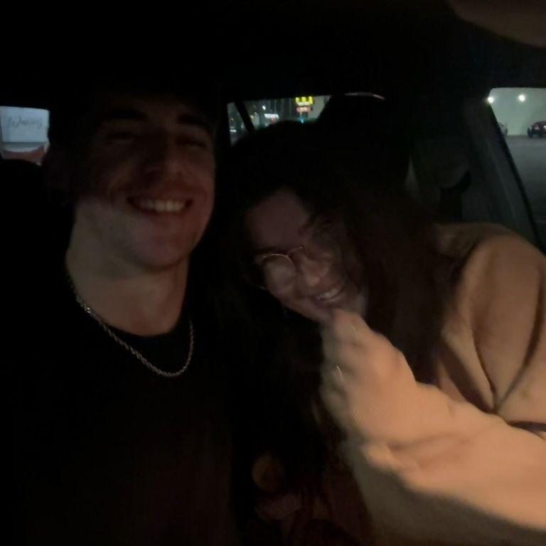 Our first time togther (in an In-N-Out parking lot)