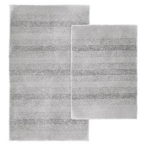 Garland Rug - Garland 2 Piece Essence Washable Nylon Bath Rug Set - Platinum Gray