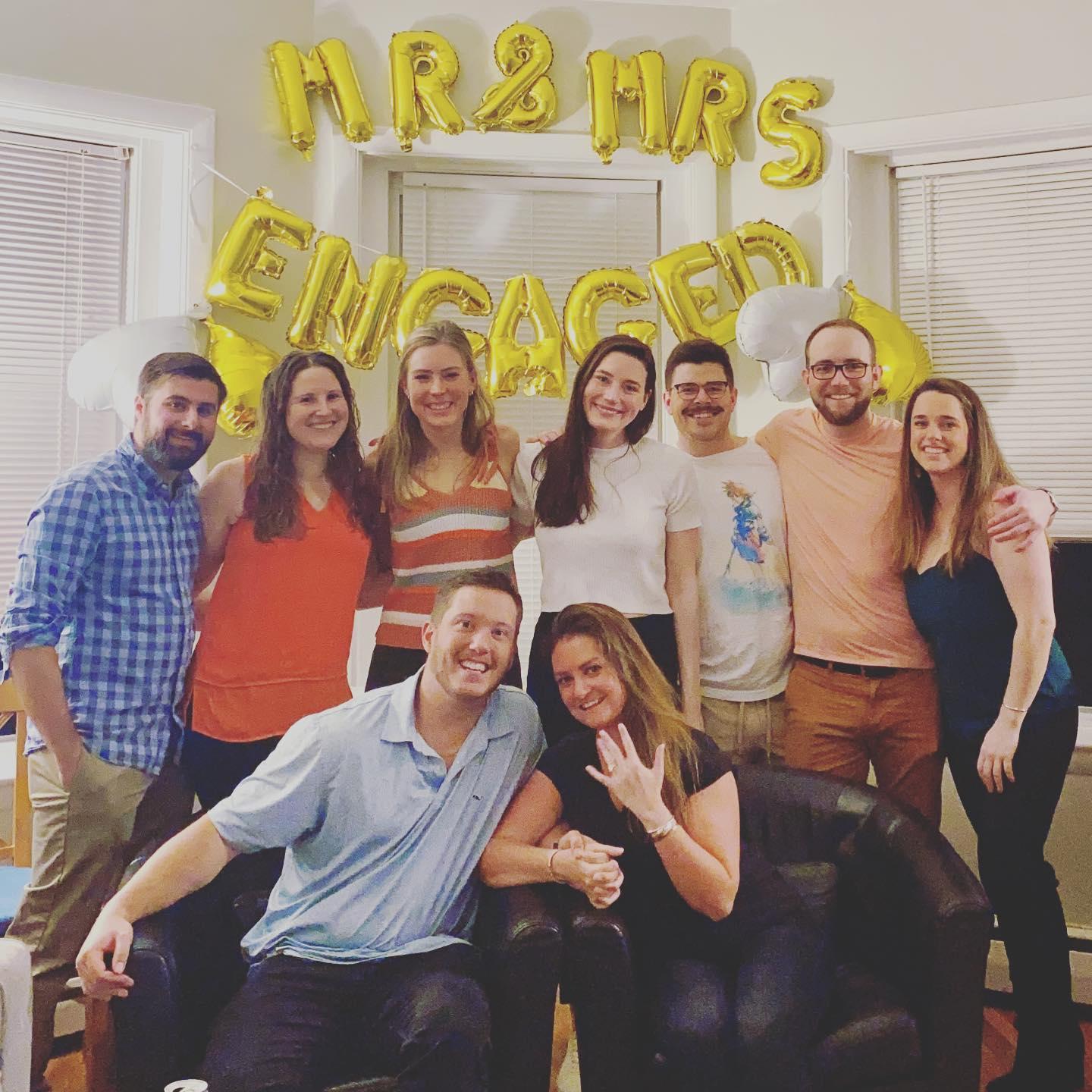 Marie & Sam hosted a surprise engagement party for Mikayla and Tommy! Mikayla thought they were going to dinner and decided to take the MBTA-she added lots of extra stress showing up an hour early!